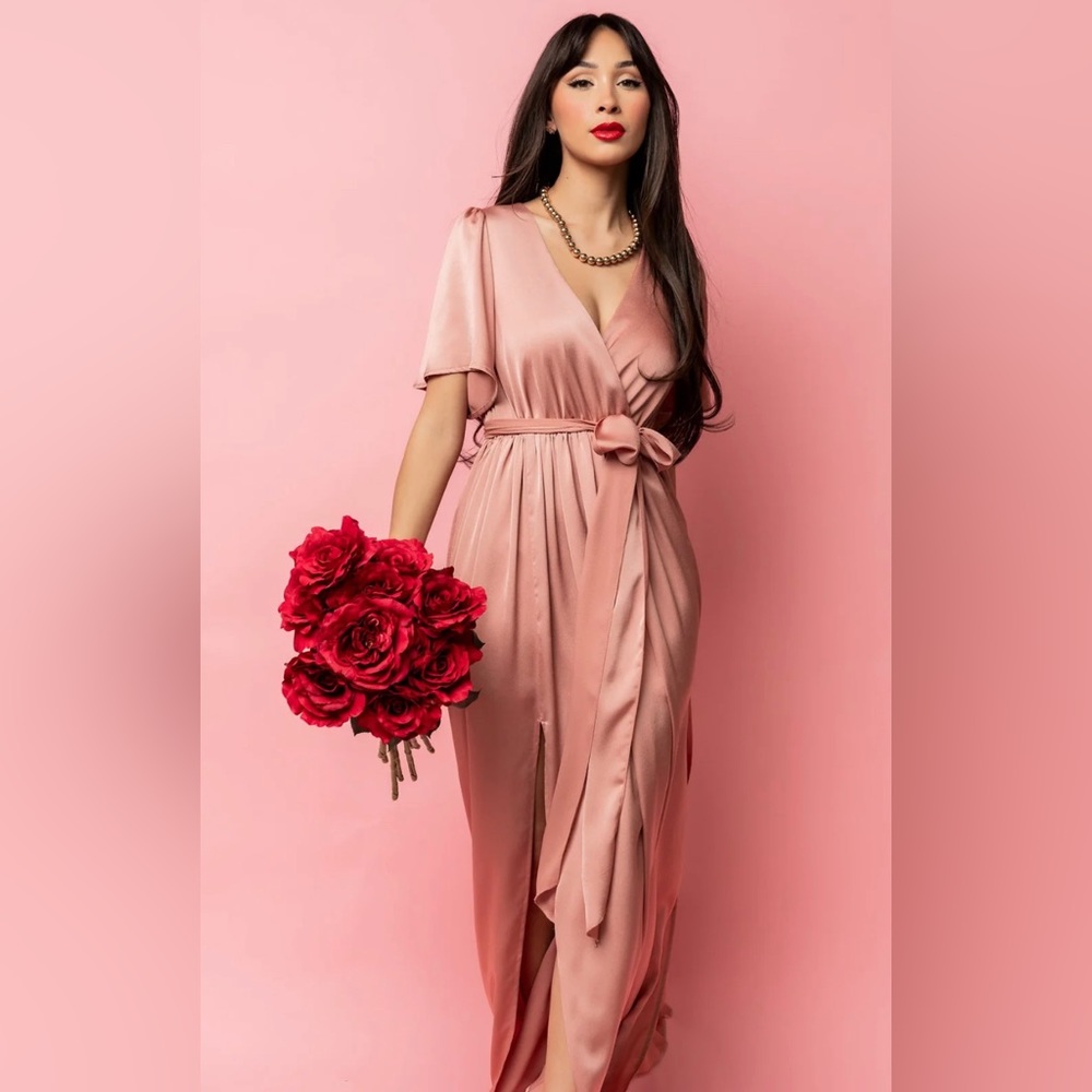 Sicily Satin Maxi Dress